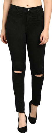 KOTTY Women Regular Mid Rise Black Jeans