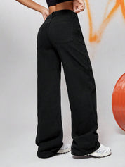 KOTTY Women Regular Mid Rise Black Jeans