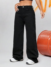 KOTTY Women Regular Mid Rise Black Jeans