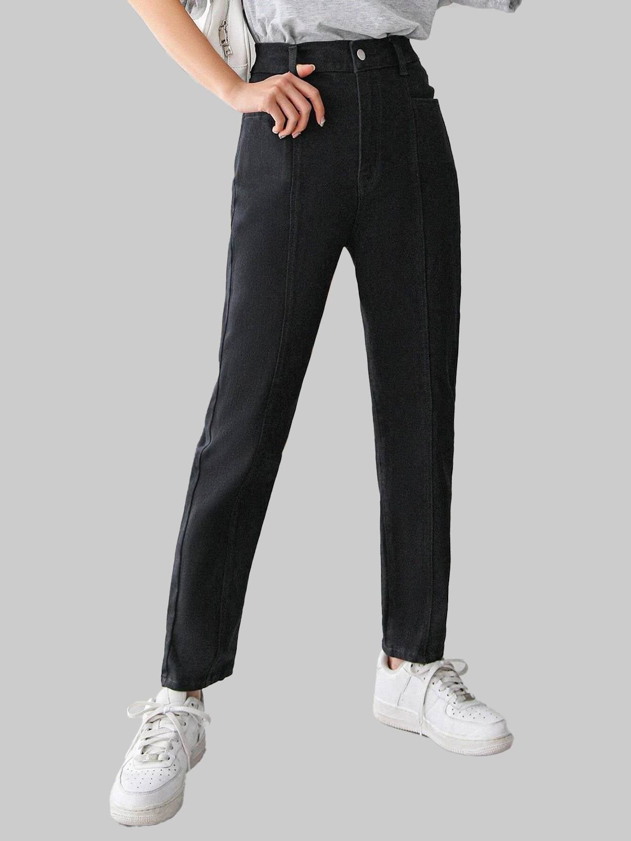 KOTTY Women Regular Mid Rise Black Jeans