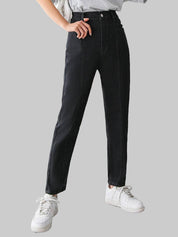 KOTTY Women Regular Mid Rise Black Jeans