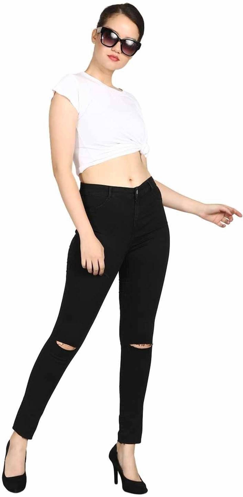 KOTTY Women Regular Mid Rise Black Jeans
