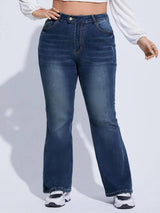 Curvy CLOSET  Women Regular Mid Rise Dark Blue Jeans