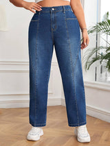 Curvy CLOSET  Women Regular Mid Rise Dark Blue Jeans