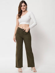 KOTTY Women Slim Mid Rise Black Jeans
