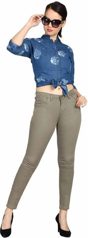 KOTTY Women Regular Mid Rise Grey Jeans
