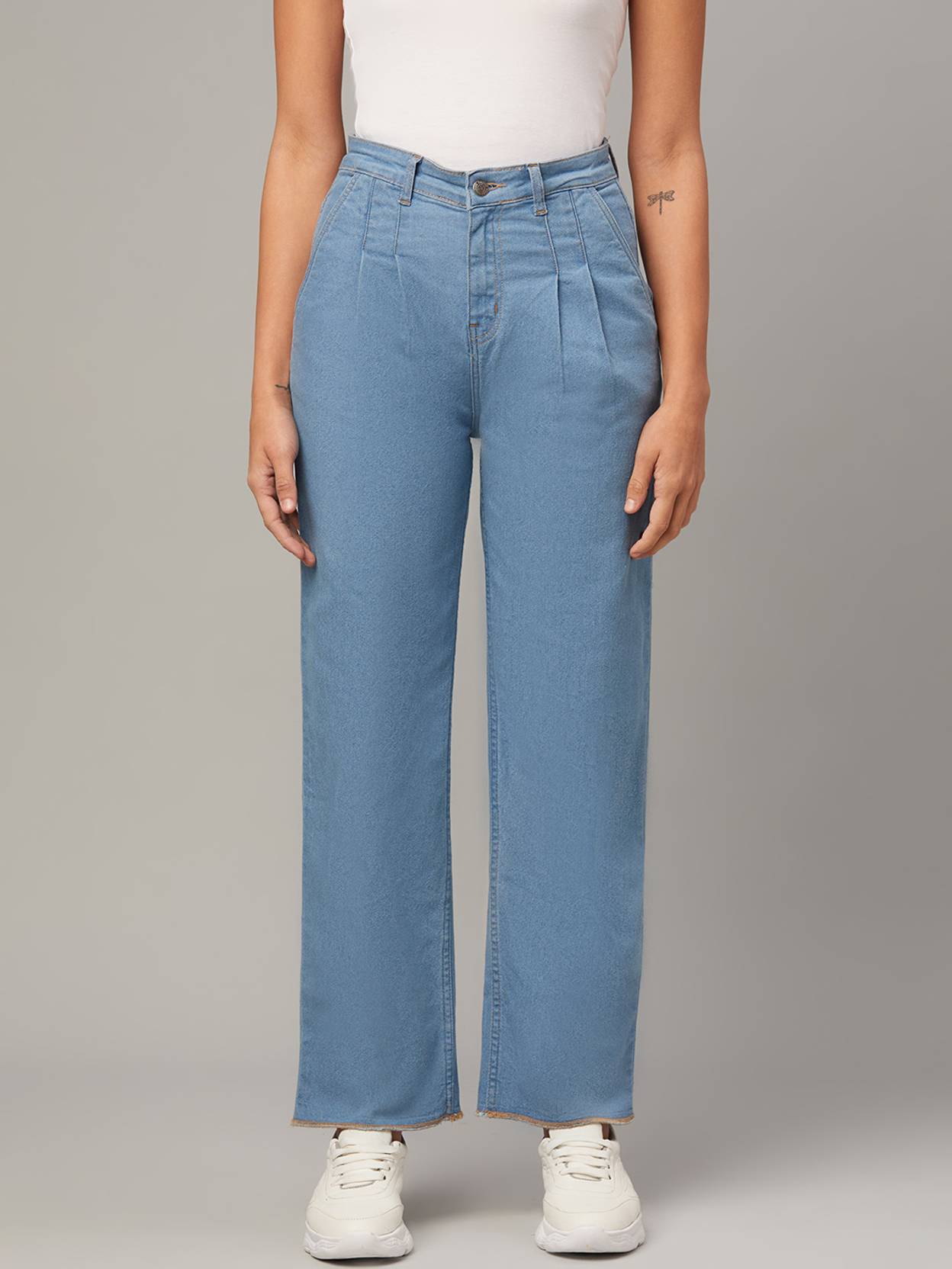 KOTTY Women Regular Mid Rise Light Blue Jeans