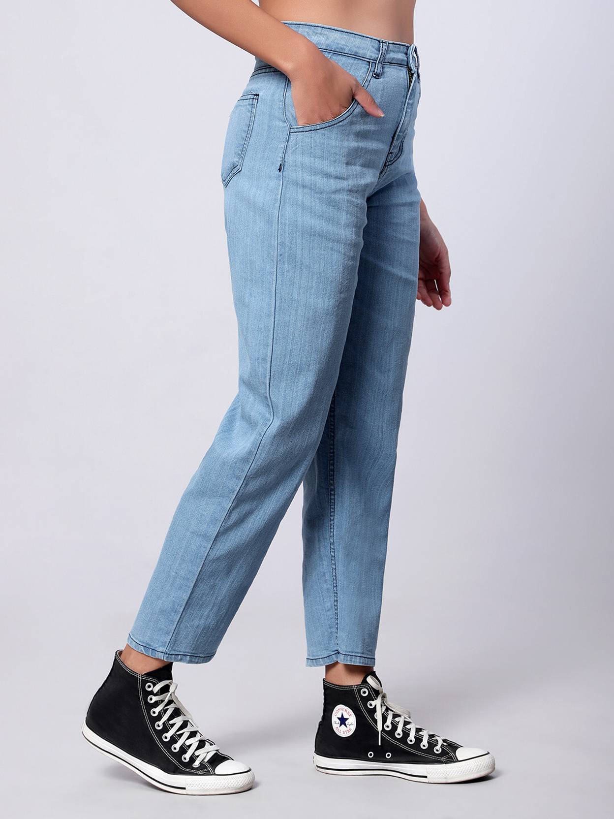KOTTY Women Regular Mid Rise Light Blue Jeans