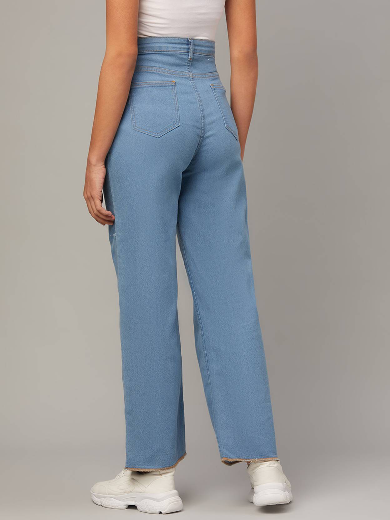 KOTTY Women Regular Mid Rise Light Blue Jeans