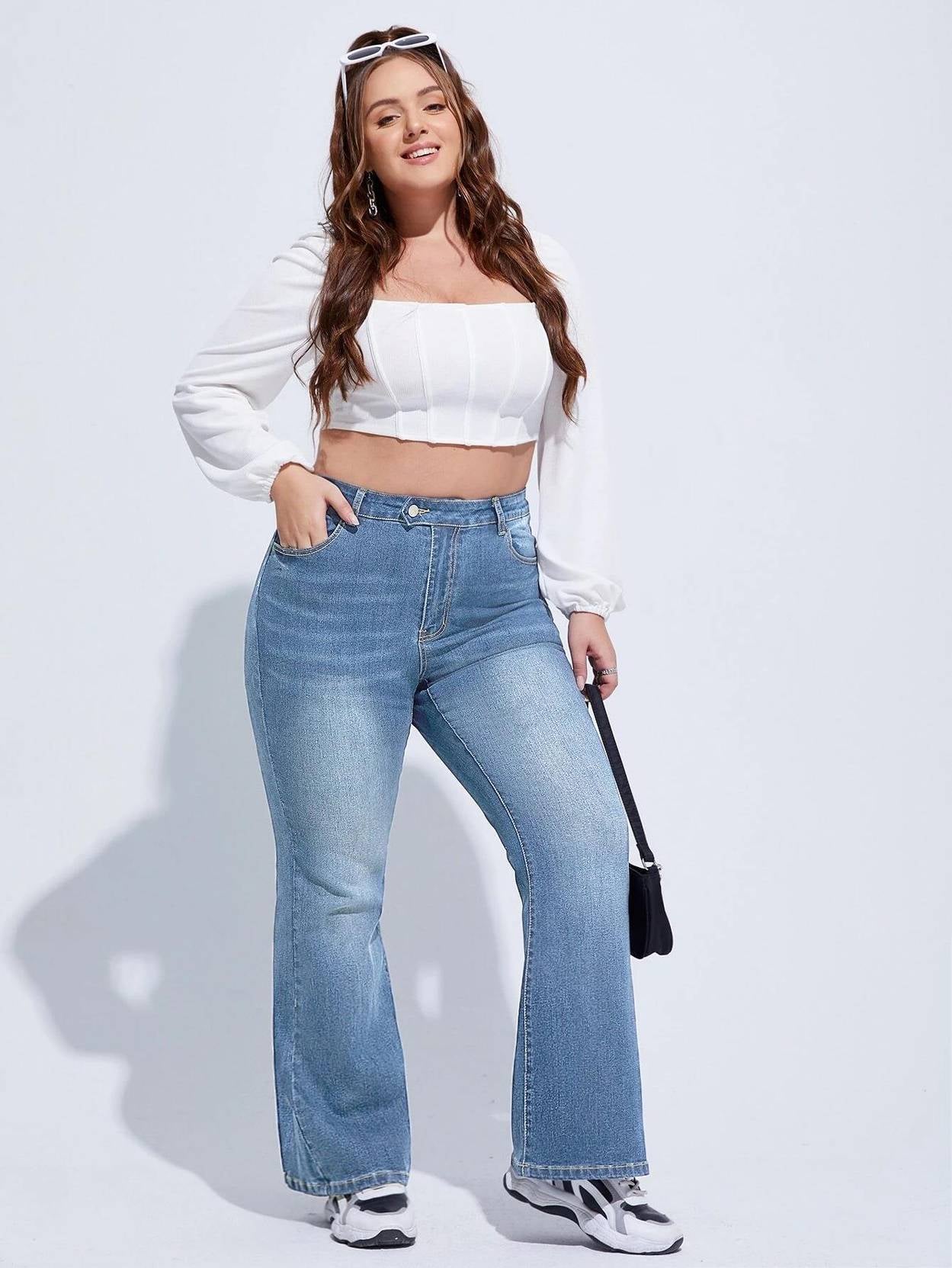 Curvy CLOSET  Women Regular Mid Rise Light Blue Jeans