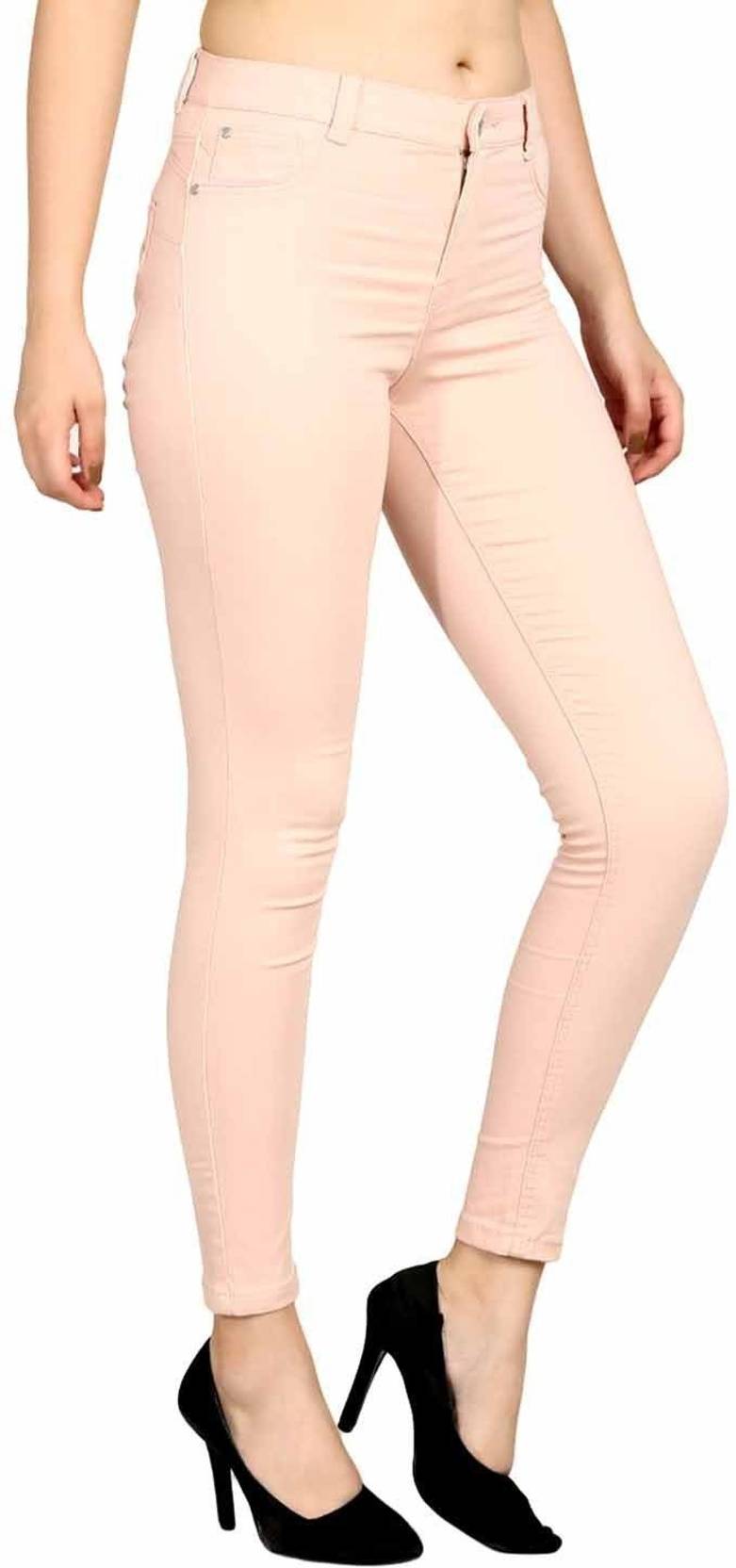 KOTTY Women Regular Mid Rise Pink Jeans