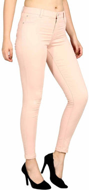 KOTTY Women Regular Mid Rise Pink Jeans