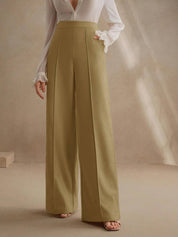 KOTTY  Women Relaxed Brown Viscose Rayon Trousers