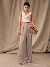 KOTTY  Women Relaxed Pink Viscose Rayon Trousers