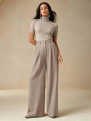 KOTTY  Women Relaxed Pink Viscose Rayon Trousers