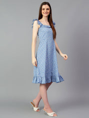 KOTTY Women Ruffled Multicolor Knee Length Dress