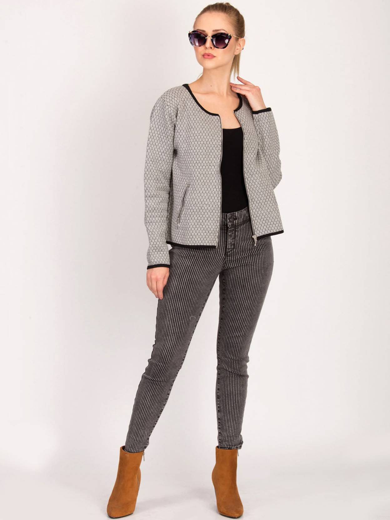 KOTTY Women Self Design Casual Jacket