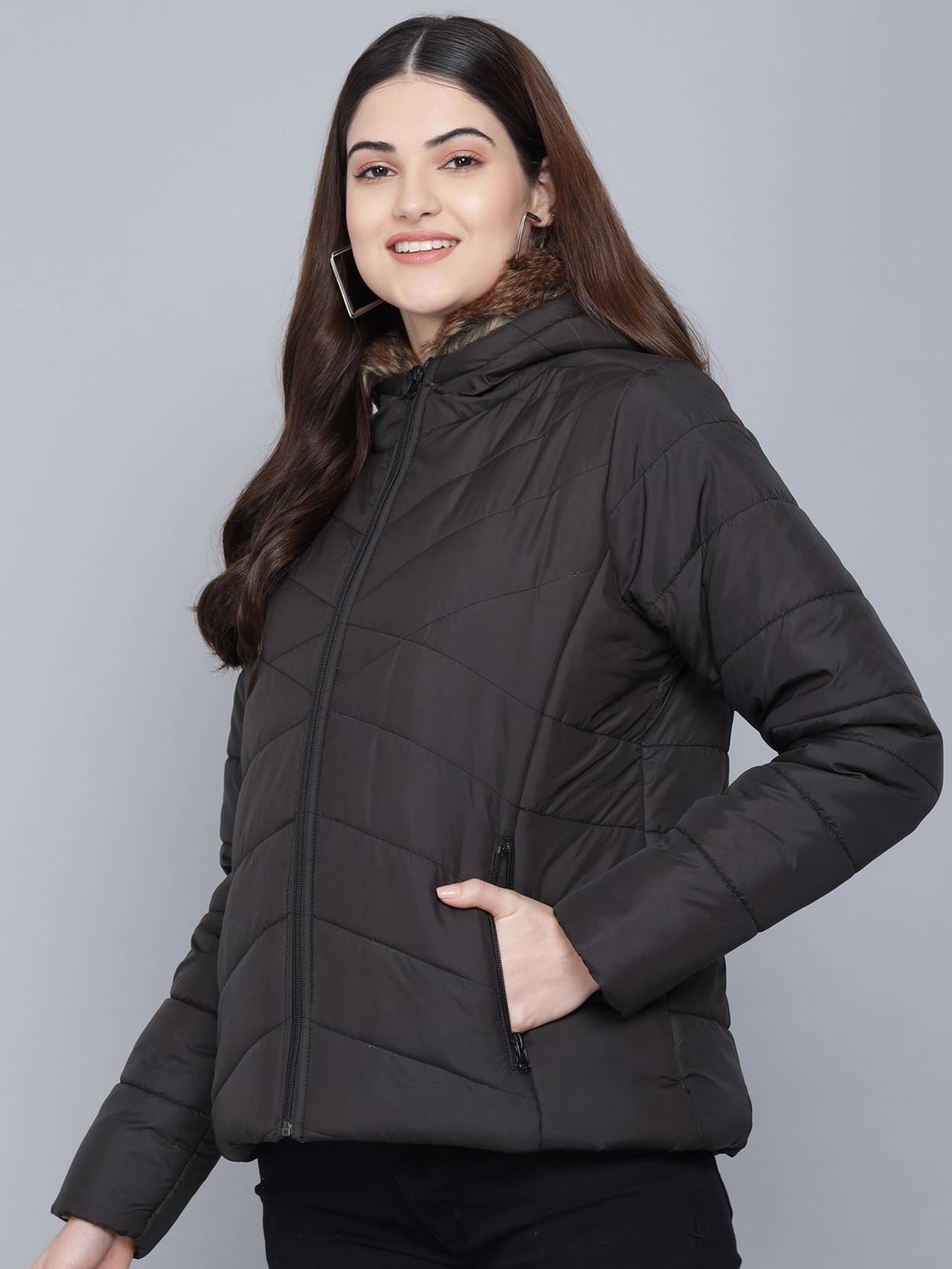 KOTTY  Women Self Design Puffer Jacket