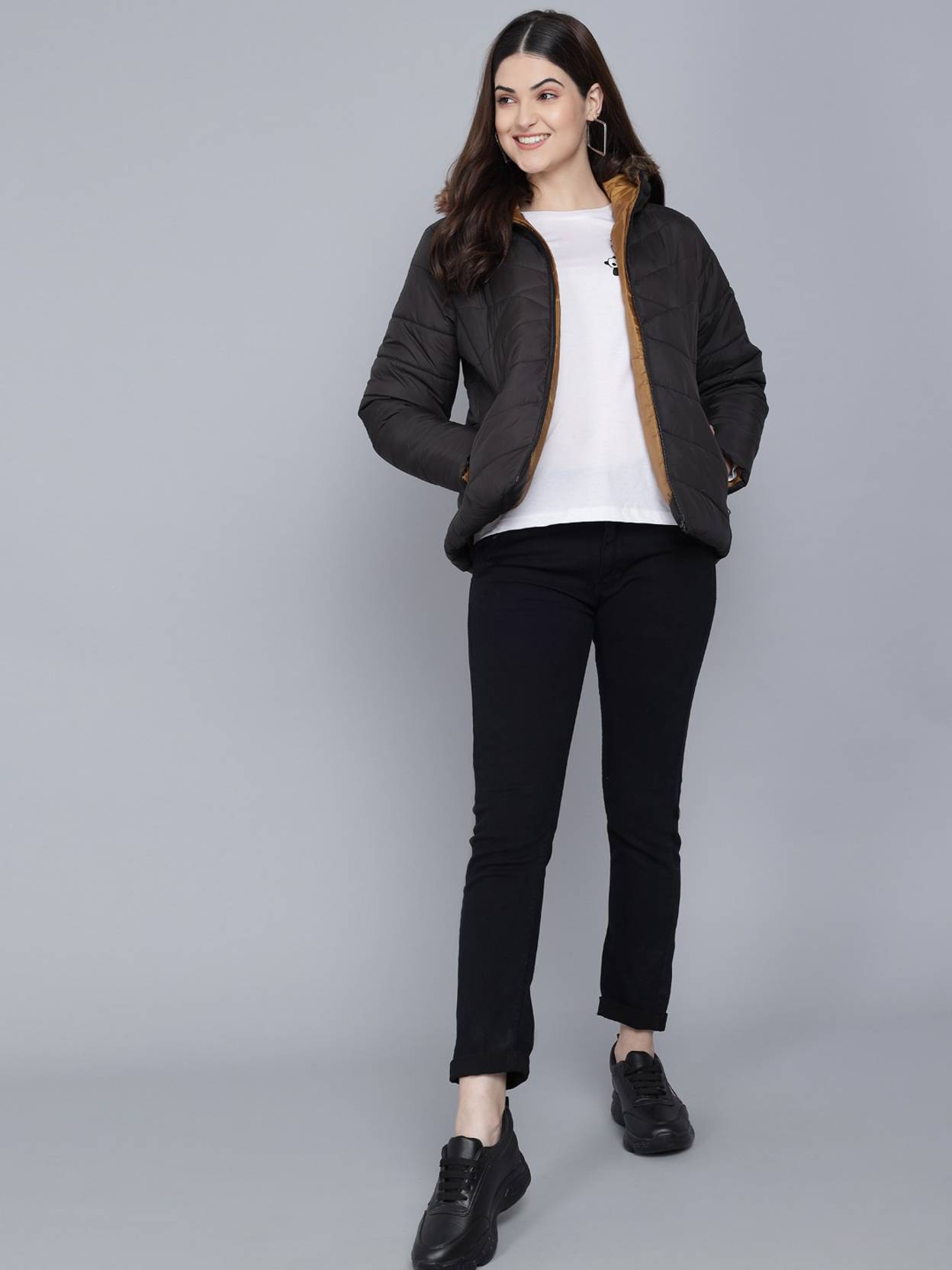 KOTTY  Women Self Design Puffer Jacket