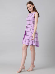 KOTTY Women Sheath Purple Above Knee/Mid Thigh Length Dress