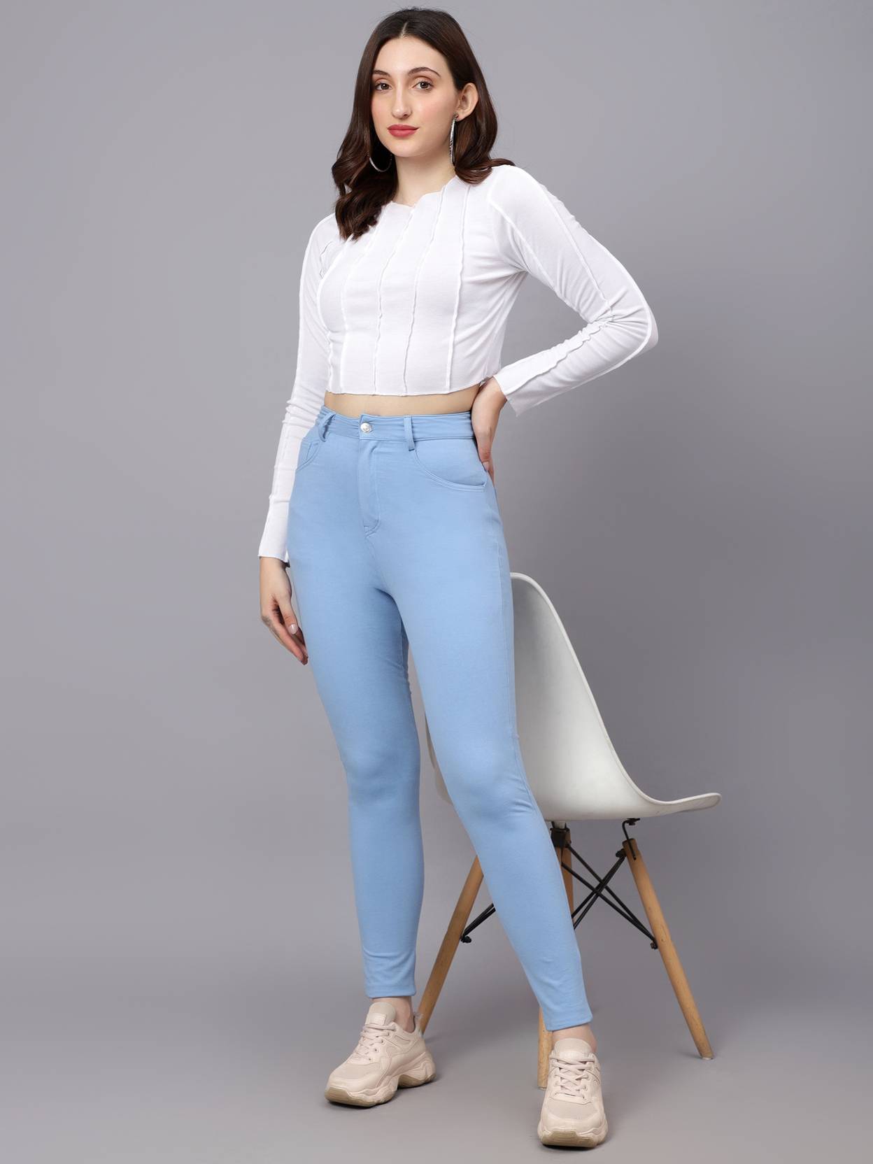 KOTTY Women Skinny High Rise Blue Jeans