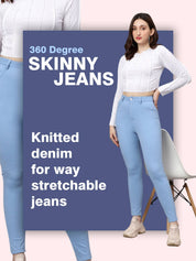 KOTTY Women Skinny High Rise Blue Jeans