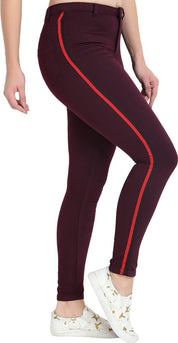 KOTTY  Women Skinny High Rise Maroon Jeans
