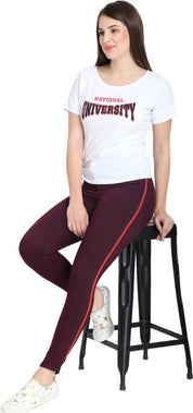 KOTTY  Women Skinny High Rise Maroon Jeans