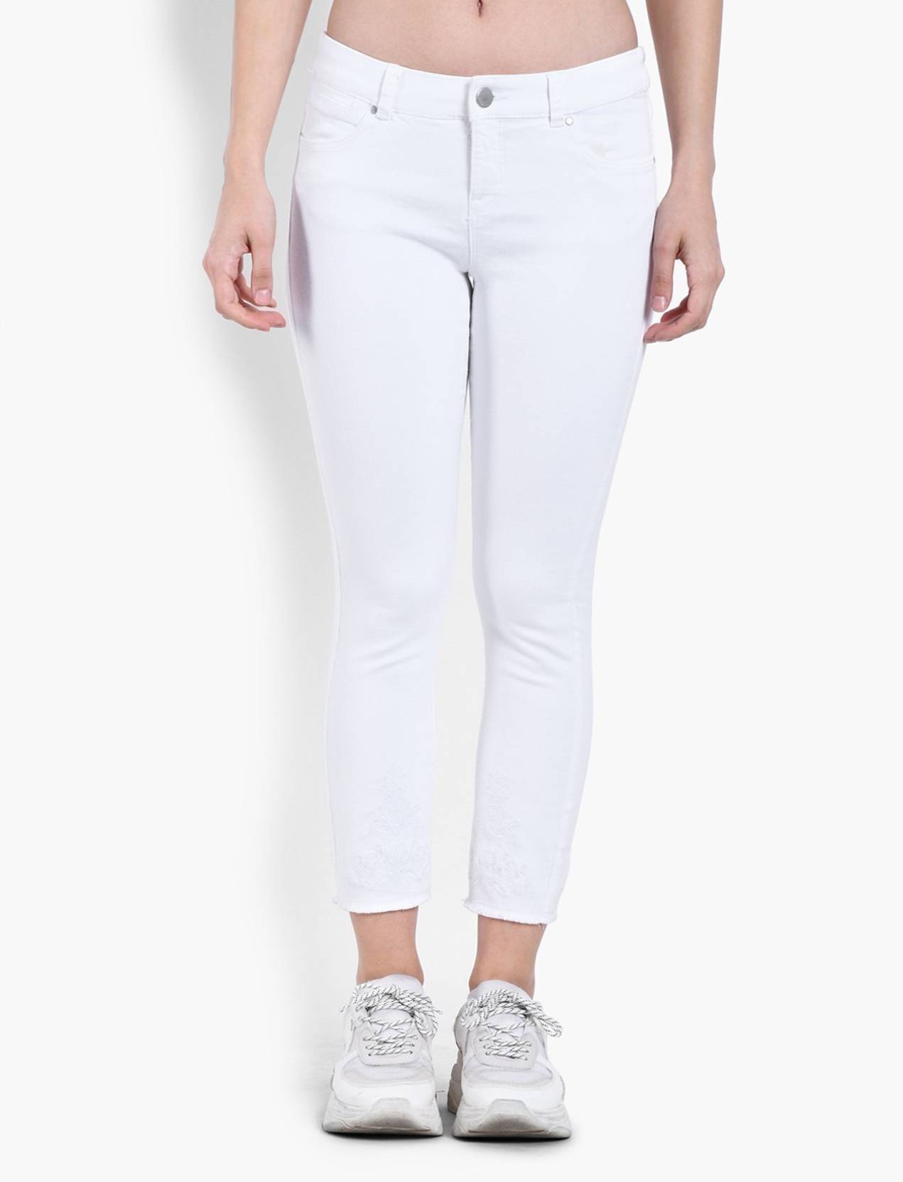 KOTTY  Women Skinny High Rise White Jeans