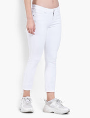 KOTTY  Women Skinny High Rise White Jeans