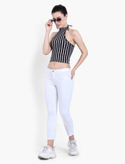 KOTTY  Women Skinny High Rise White Jeans