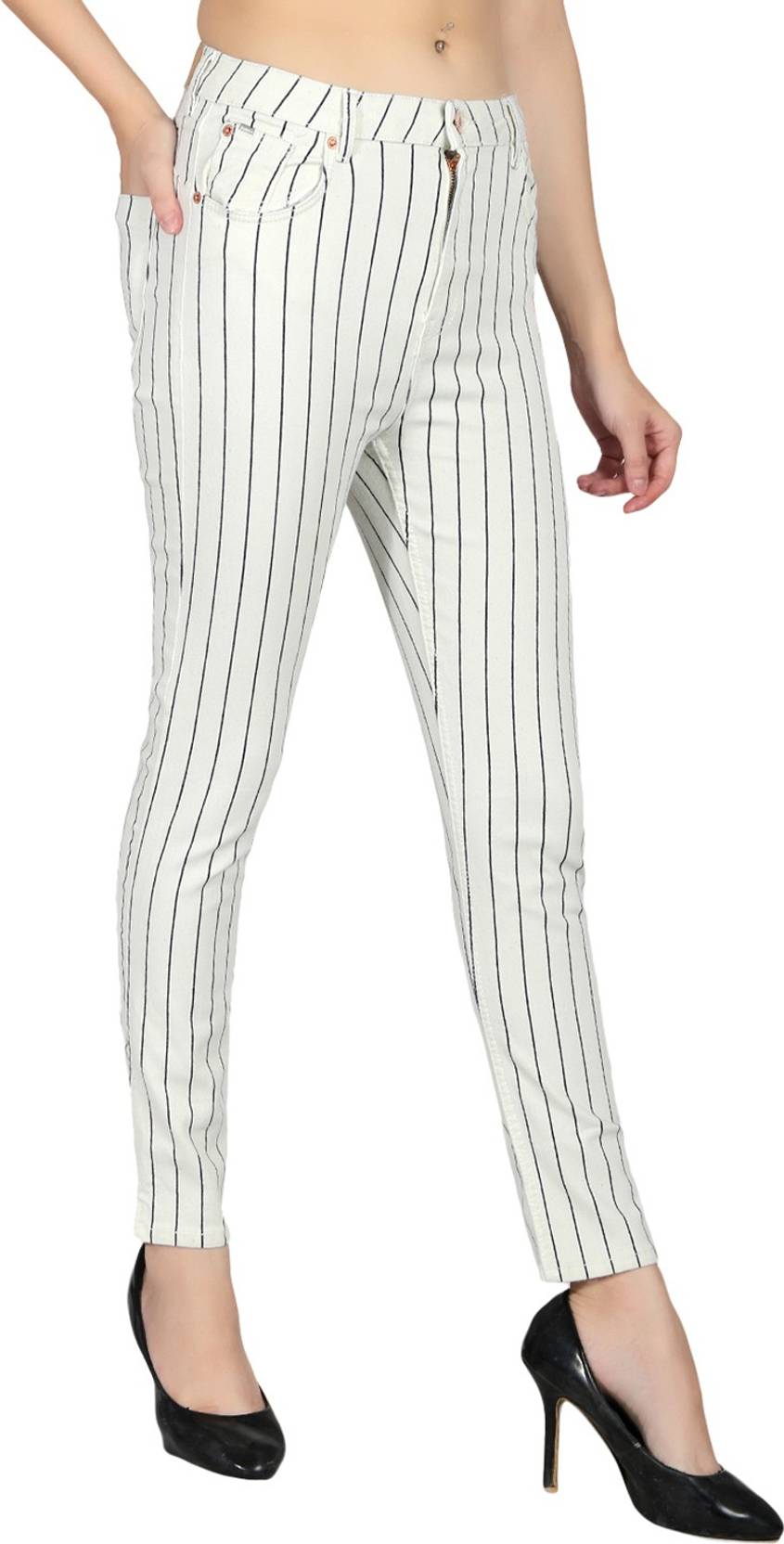 KOTTY  Women Slim Mid Rise White Jeans