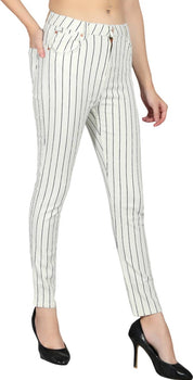 KOTTY  Women Slim Mid Rise White Jeans