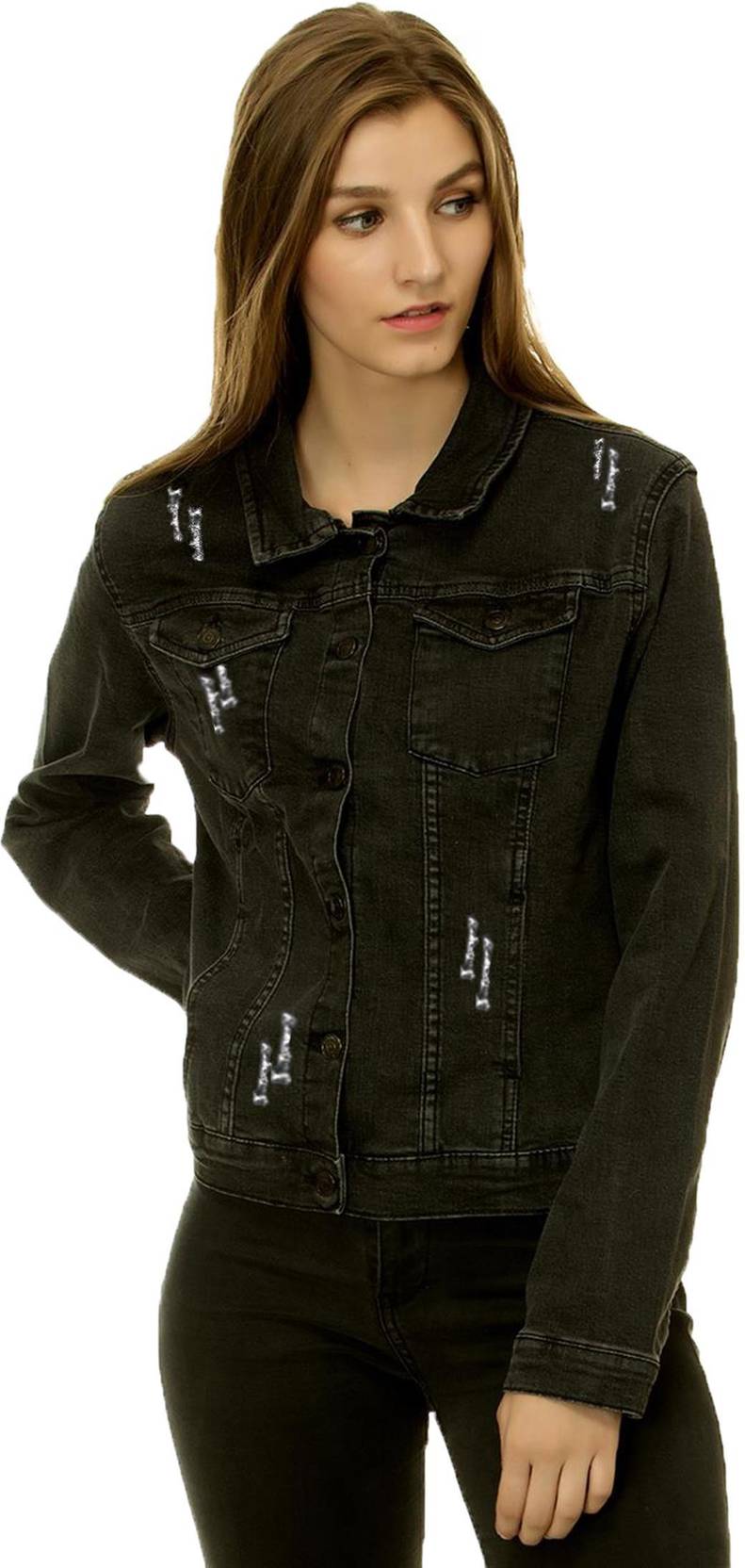 KOTTY Women Solid Denim Casual Jacket