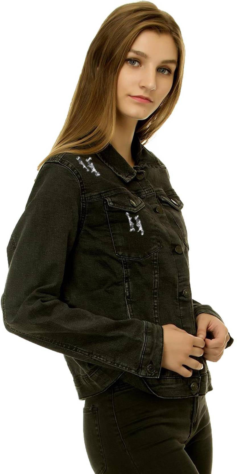 KOTTY Women Solid Denim Casual Jacket