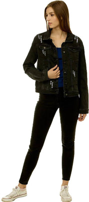 KOTTY Women Solid Denim Casual Jacket
