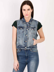 KOTTY Women Solid Denim Jacket