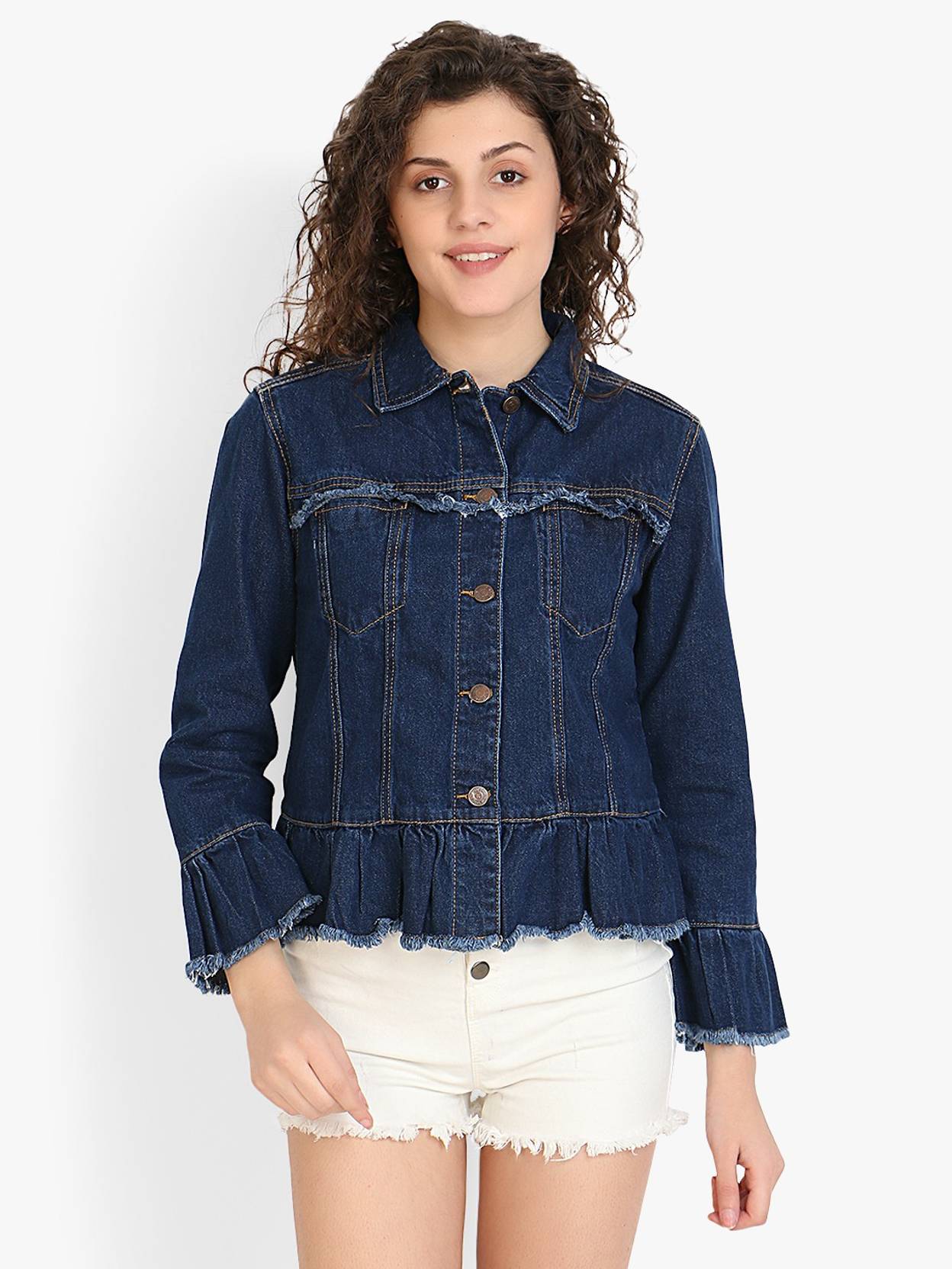 KOTTY Women Solid Denim Jacket