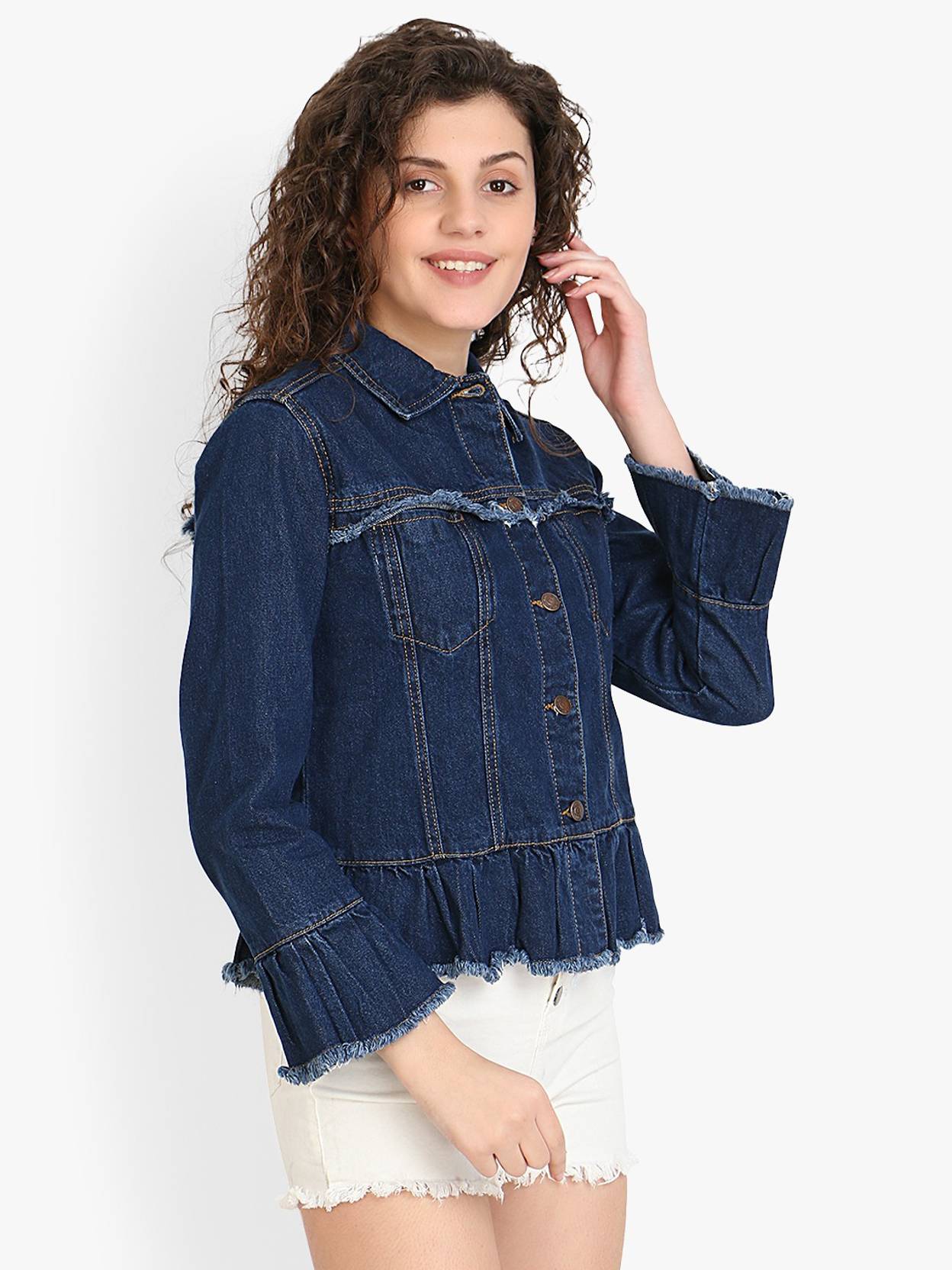 KOTTY Women Solid Denim Jacket
