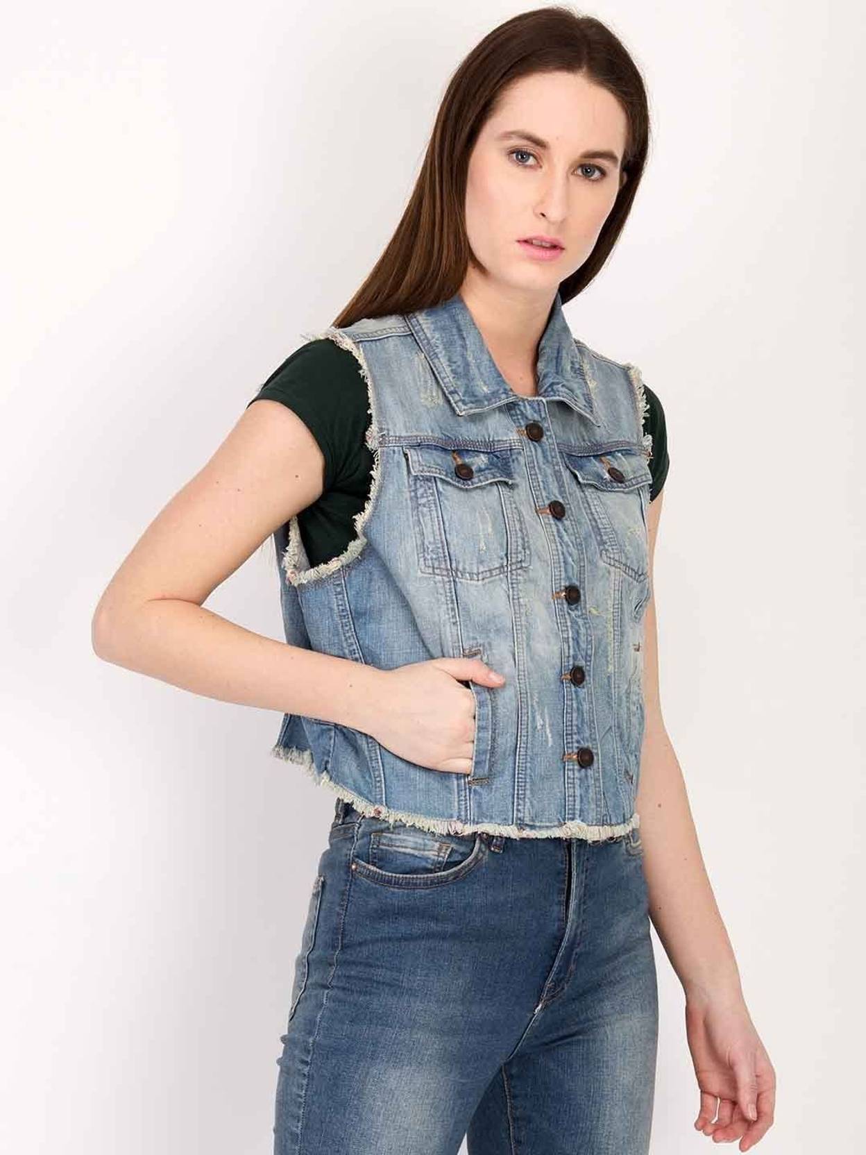 KOTTY Women Solid Denim Jacket