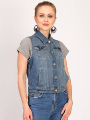 KOTTY Women Solid Denim Jacket