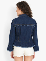 KOTTY Women Solid Denim Jacket