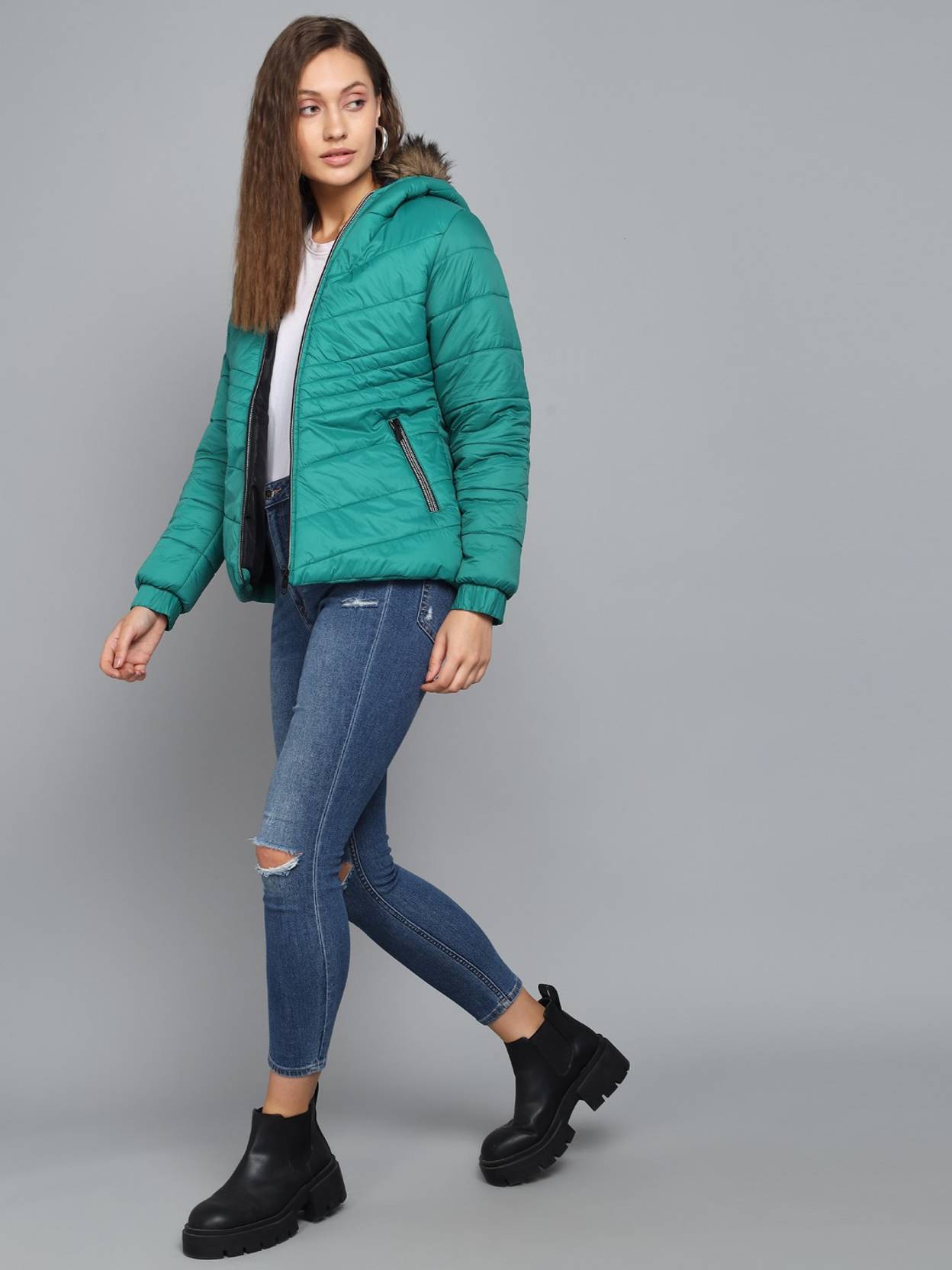 KOTTY  Women Solid Puffer Jacket