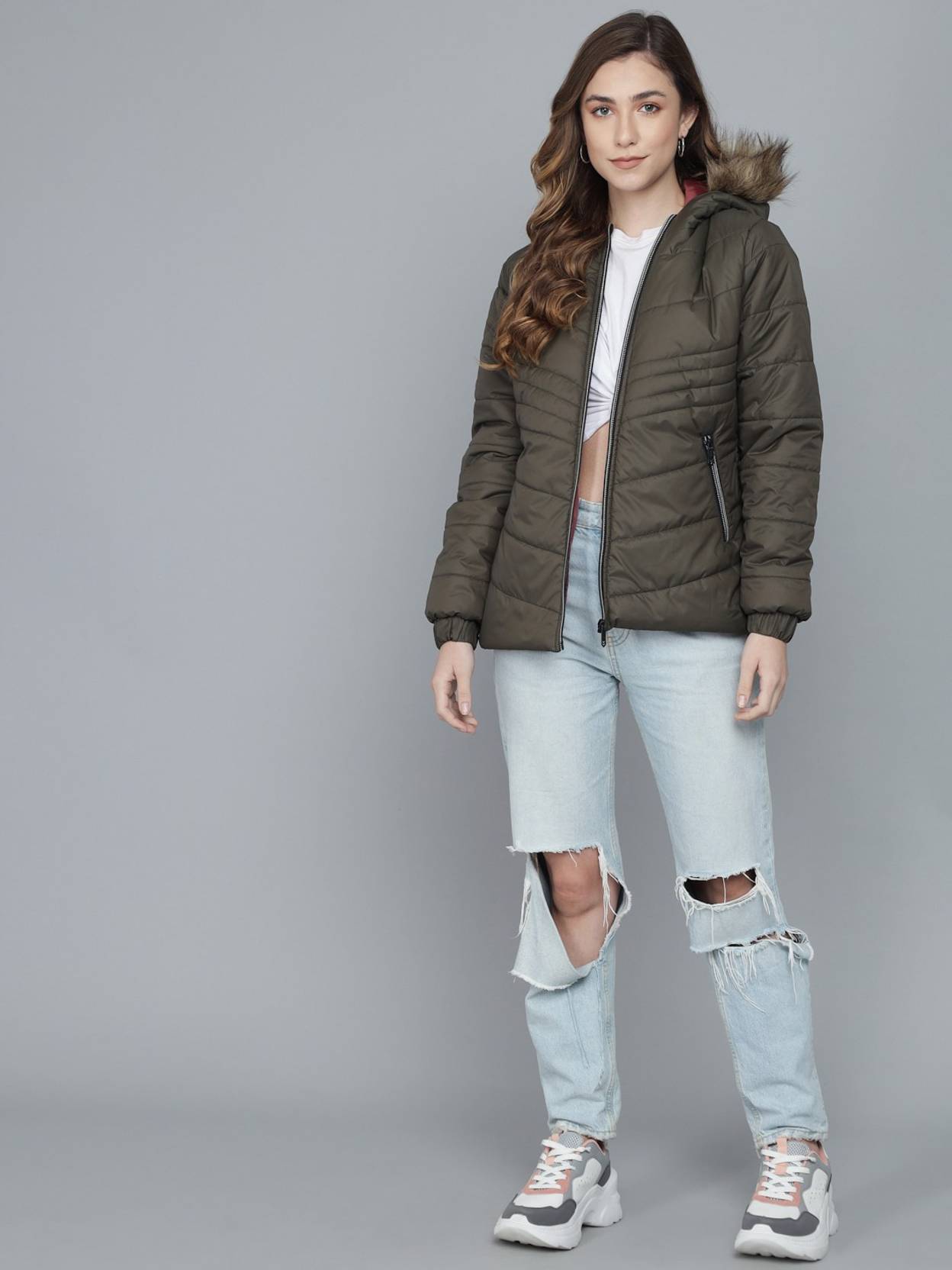 KOTTY  Women Solid Puffer Jacket