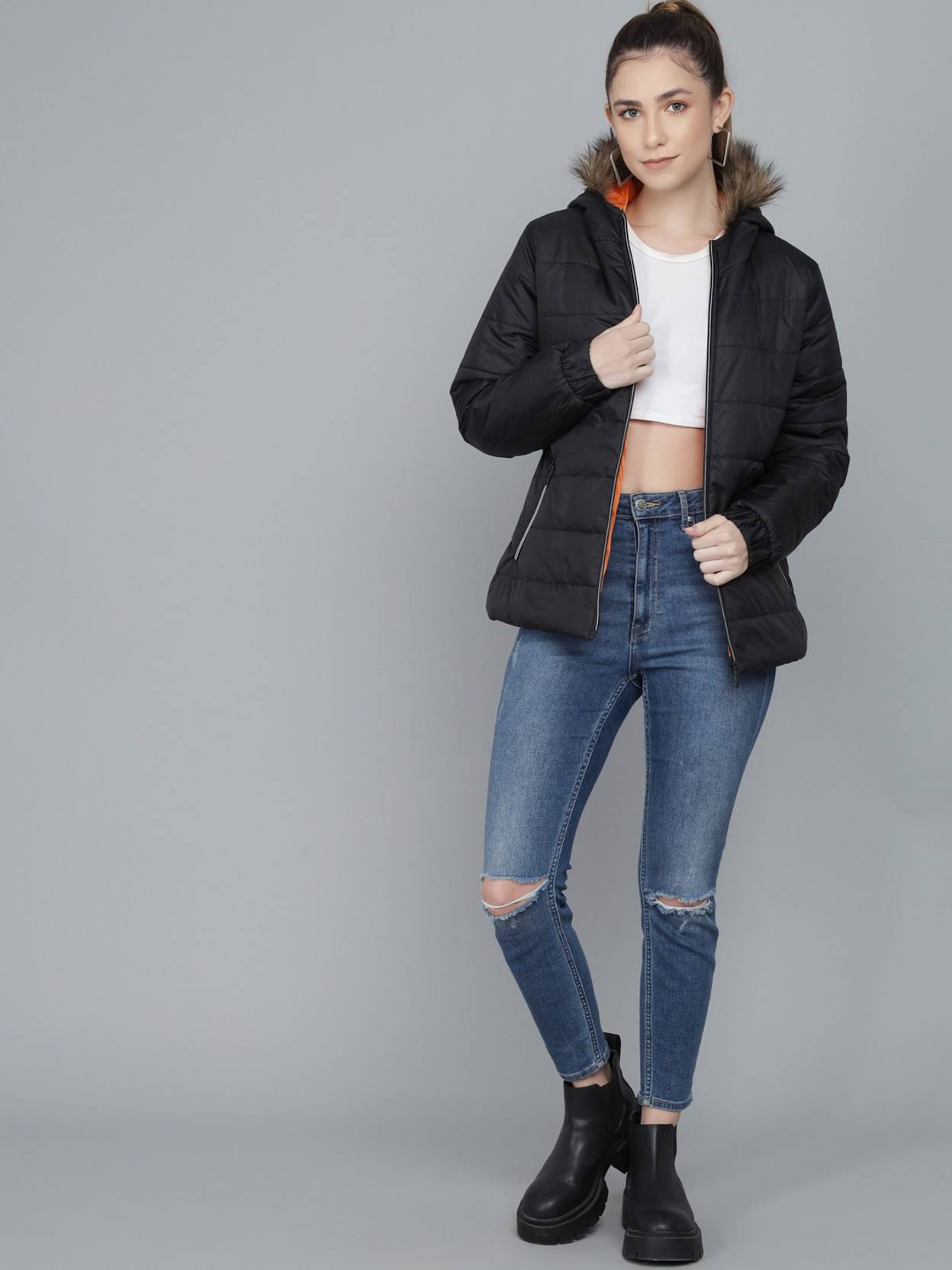 KOTTY  Women Solid Puffer Jacket