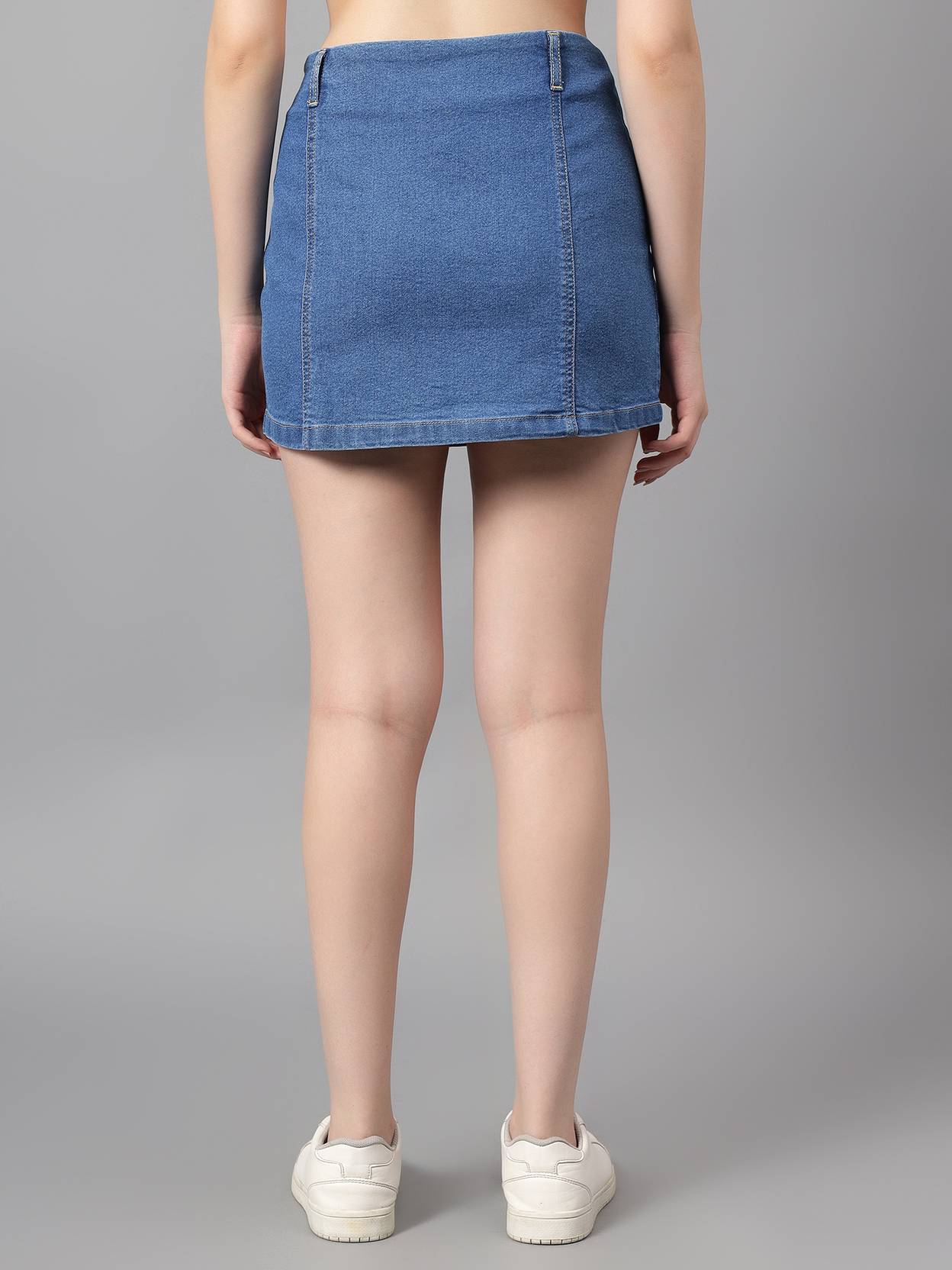 KOTTY Women Solid Regular Blue Skirt