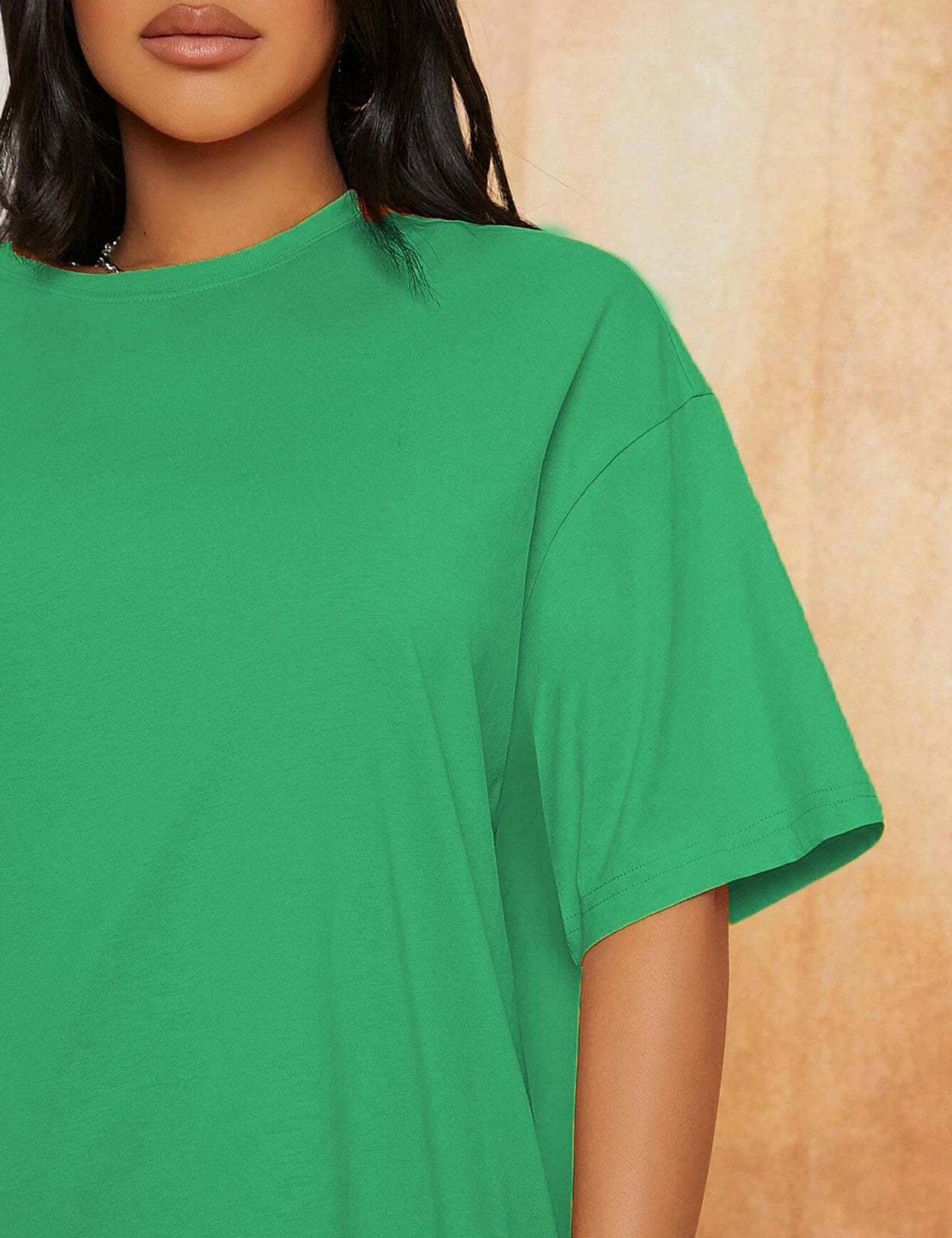 WomenSolidRoundNeckCottonBlendGreenT-Shirt-3_jpg.jpg