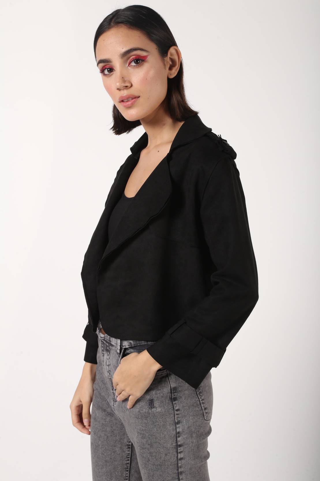 KOTTY Women Solid Single Breasted Casual Blazer  (Black)
