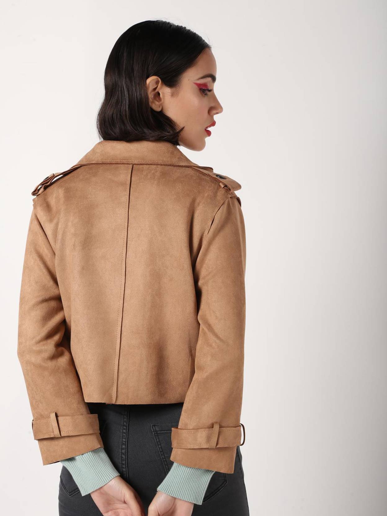 KOTTY Women Solid Single Breasted Casual Blazer  (Brown)