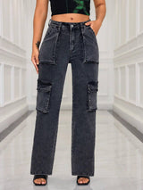 KOTTY  Women Straight Fit High Rise Black Jeans